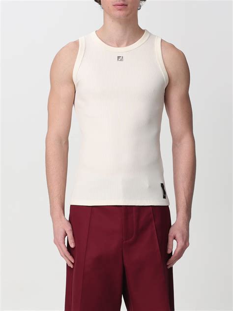 mens fendi tank top|Fendi white tank top.